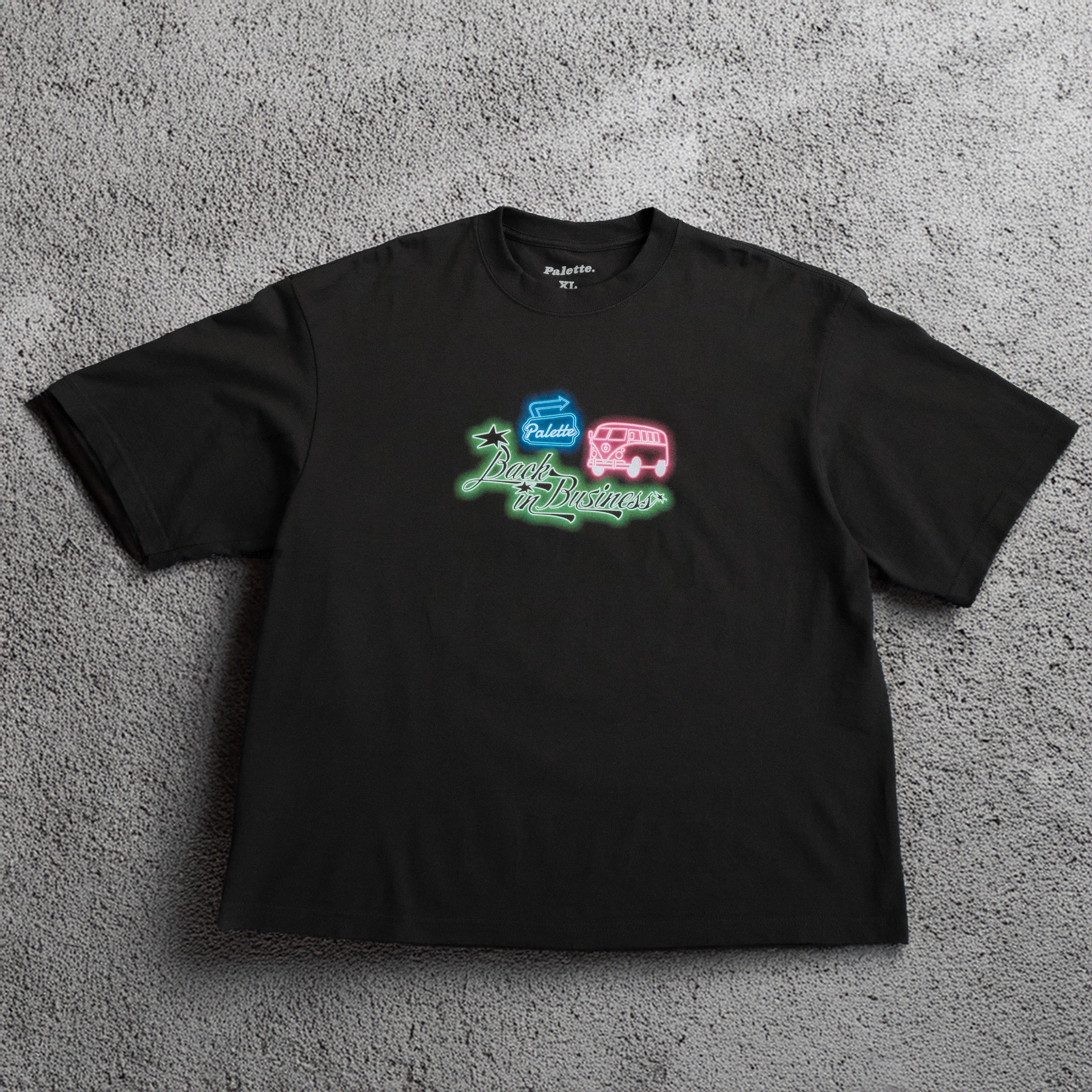 BLACK BACK IN BUSINESS TEE